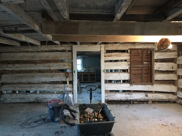 Farmhouse Renovation- Chinking Removed