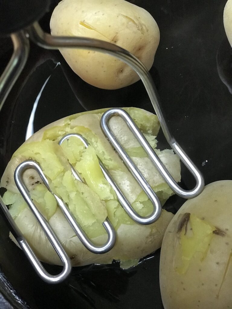 Smooshed potatoes