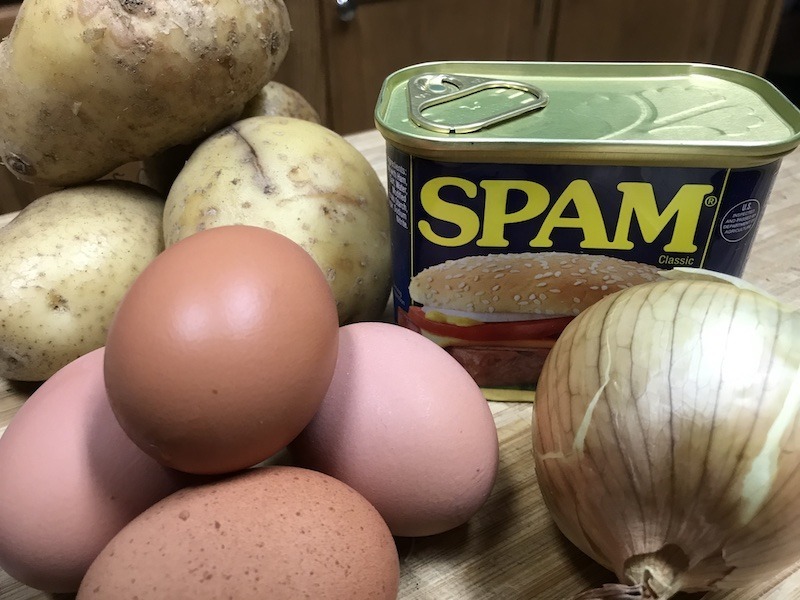 Simple SPAM Breakfast Skillet Ingredients
