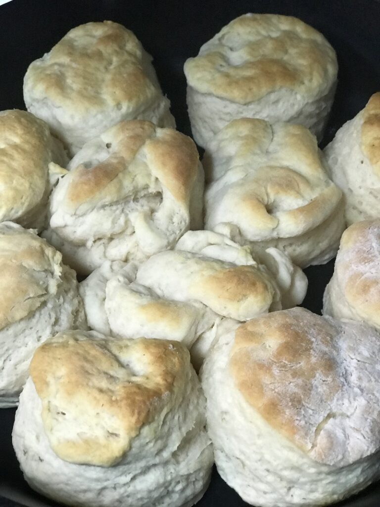 perfectly baked easy southern biscuits in cast iron