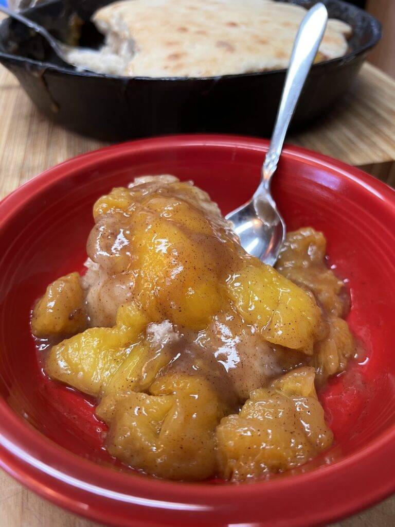 peach cobbler
