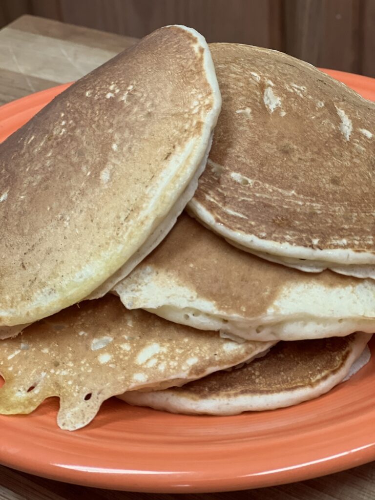 Sourdough pancake stack