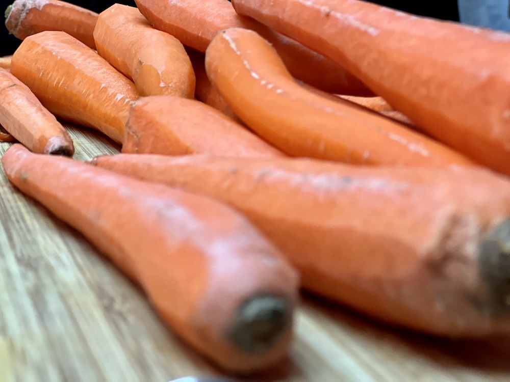 Prepped Carrots to Freeze Carrots