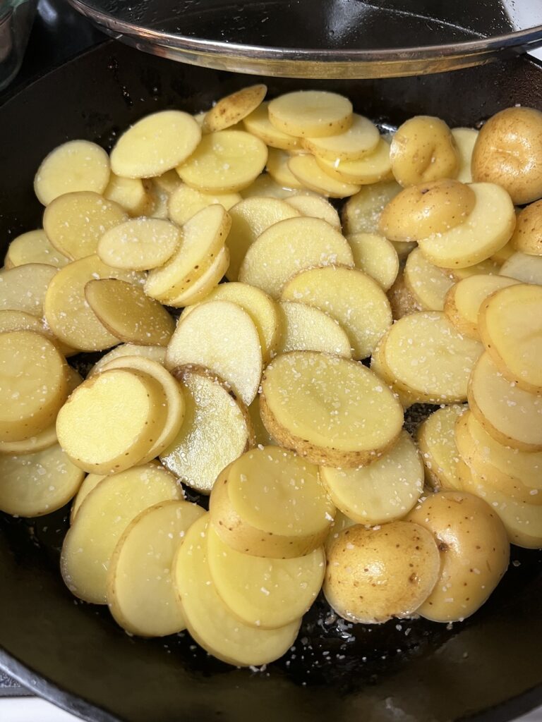 Bratwurst potatoes and sauerkraut